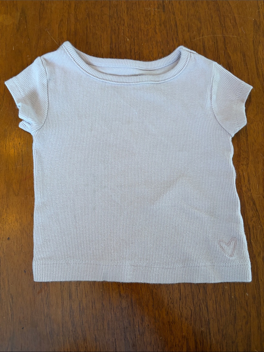 😊FREE😊 Little Planet Organic Light Pink Ribbed Short Sleeve Tee size 12m